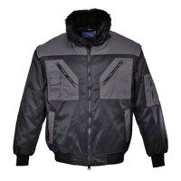 Portwest Two Tone Pilot Jacket (Black/Grey / ...