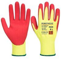 Portwest Vis-Tex HR Cut Glove - Nitrile (Yellow/Red / M / R)