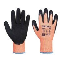 Portwest Vis-Tex Winter HR Cut Glove Nitrile (Orange/Black / M / R)