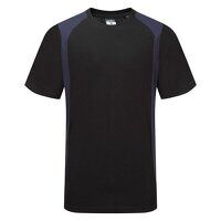 Portwest WX2 T-Shirt S/S (Black/Navy / L / R)