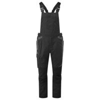 Portwest WX3 Industrial Wash Bib and Brace (Black / XL / Regular Fit)