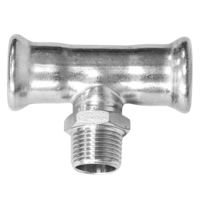 15mm x 1/2inch BSPT Press Fit Tee Male