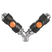 1/2inch BSPT Prevost BSI Female Threaded Twin Coupling