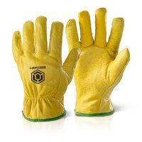 Quality Lined Drivers Gloves Yellow L (Box of 10)