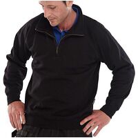 Quarter Zip Sweatshirt Black XS