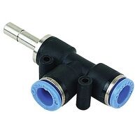 12mm x 8mm Reducing Run Stem Tee Black & Blue...