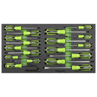 Sealey S01281 Siegen Hammer-Thru Screwdriver, Bit Driver  Bit Set with Tool Tray 28pc