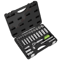 Sealey S01287 Siegen Extending Ratchet Socket Set 3/8Sq Drive 34pc