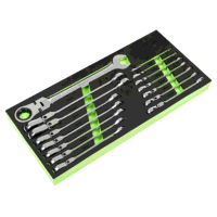 Sealey S01329 Flexi-Head Combination Ratchet ...