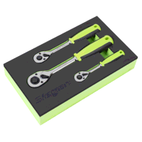 Sealey S01331 Ratchet Wrench Set 3pc