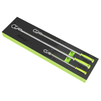 Sealey S01333 Extra-Long Flexi-Head Ratchet Wrench Set 3pc