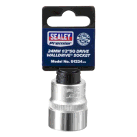 Sealey S1224 WallDrive Socket 24mm 1/2Sq Drive
