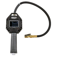 Sealey SA500 Digital Tyre Inflator with Clip on Connector  Rechargeable Digital Display