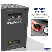 Sealey SAC01VLN  24L Oil Free Low Noise Direct Drive Air Compressor 3hp