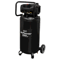 Sealey SAC100V 100L Oil Free Belt Drive Vertical Compressor 2.5hp