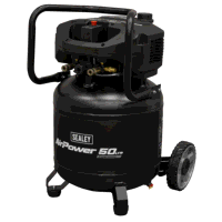 Sealey SAC50V 50L Oil Free Belt Drive Vertica...