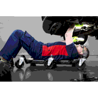 Sealey SCR101P Steel Creeper with 6 Rough Ground 5 Wheels  Headrest