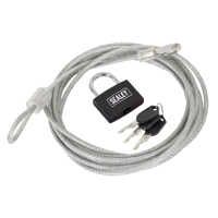 Sealey SHGCL3 Motorcycle Cable Lock 3m