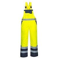 SPECIAL OFFER Portwest Hi-Vis Contrast Winter Bib and Brace (Yellow / L / Regular Fit)