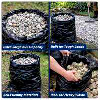 Sealey SRS100 Rubble Sacks 50L - Pack of 100