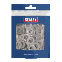 Sealey SSW10 Stainless Steel Flat Washer M10 A2, DIN 125 - Pack of 100