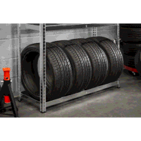 Sealey STR008 2-Level Tyre Rack with Shelf 150kg Capacity Per Level