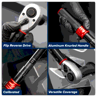 Sealey STW915B Premier Black Torque Wrench Set 1/2Sq Drive 60-330Nm 8pc