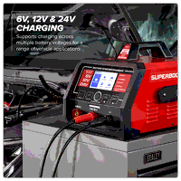Sealey SUPERBOOST200E // '' 6/12/24V Battery Starter/Charger 200A/230V