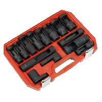 Sealey SX045 Oxygen  Diesel Injector Window Socket Set 1/2Sq Drive 14pc