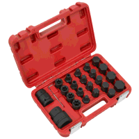 Sealey SX054 Impact Socket  Bit Set, 3/4Sq  1...