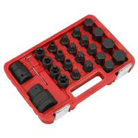 Sealey SX054 Impact Socket  Bit Set, 3/4Sq  1Sq Drive 23pc