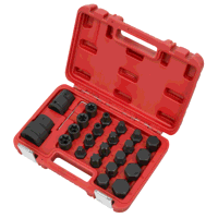 Sealey SX054 Impact Socket  Bit Set, 3/4Sq  1Sq Drive 23pc