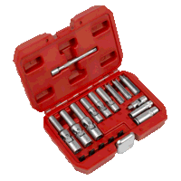 Sealey SX4031 Glow Plug Socket Set 18pc 1/4Sq...
