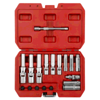 Sealey SX4031 Glow Plug Socket Set 18pc 1/4Sq  3/8Sq Drive