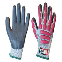 Scan Anti-Impact Latex Cut 5 Gloves - M (Size...