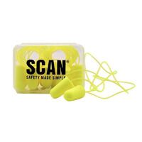 Scan Foam Earplugs  Cord (6 Pairs)