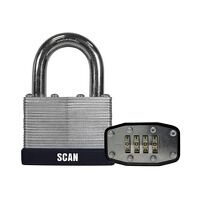 Scan Laminated Steel Combination Padlock 50mm