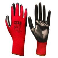 Scan Nitrile Coated Knitted Gloves - M (Size ...