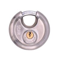 Scan Stainless Steel Disk Type Padlock 80mm