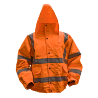 Sealey 802XLO Worksafe Hi-Vis Orange Jacket with Quilted Lining, Elasticated Waist Cuffs - X-Large