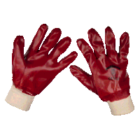 Sealey 9106XL Worksafe PVC Knit Wrist Gloves,...