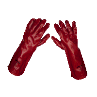 Sealey 9114 Worksafe PVC Gauntlets 450mm, Red - Pair