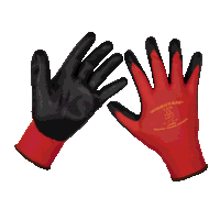 Sealey 9125L Worksafe Nitrile Foam Gloves, La...