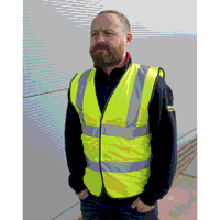 Sealey 9804M Worksafe Hi-Vis Yellow Waistcoat - Medium