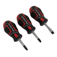 Sealey AK4328 Screwdriver Set 3pc GripMAX Stubby
