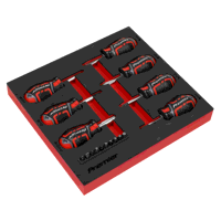 Sealey AK4371 Stubby Screwdriver Set 17pc Gri...