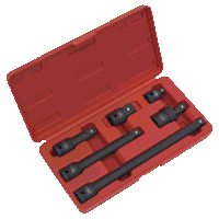 Sealey AK5514 Impact Adaptor  Extension Bar Set 6pc 1/2in Sq Drive