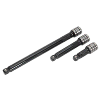 Sealey AK7692 Wobble/Rigid Extension Bar Set 3pc 1/2in Sq Drive Black Series