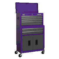Sealey AP2200BBCP Topchest  Rollcab Combination 6 Drawer with Ball-Bearing Slides - Purple/Grey
