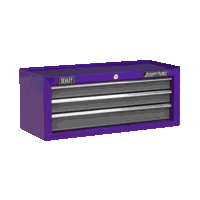 Sealey AP22309BBCP Mid-Box Tool Chest 3 Drawer with Ball-Bearing Slides - Purple/Grey